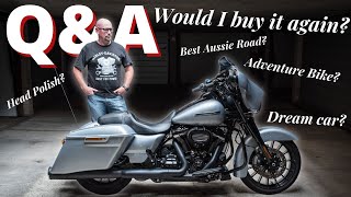 Q&A | Answering your questions | Street Glide or Road Glide | Favorite Motorcycle | Best Roads