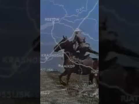 A German retreat from the Caucasus in 1943 with rare film footage of Romanian troops and Cossacks