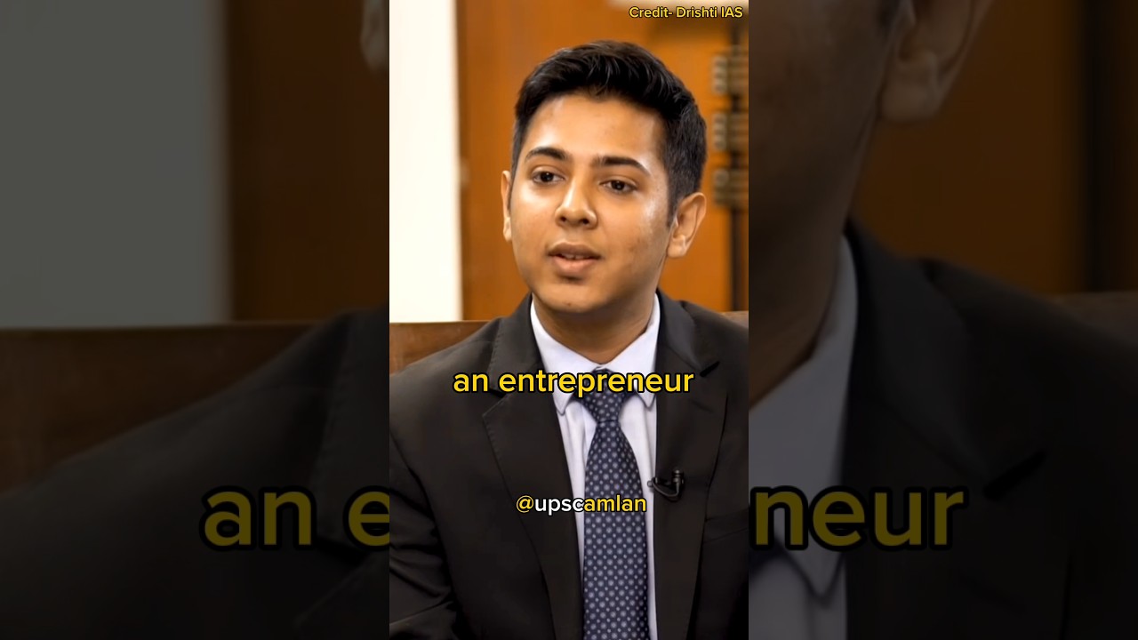 Who is an entrepreneur !🔥|UPSC Interview#motivation #shorts