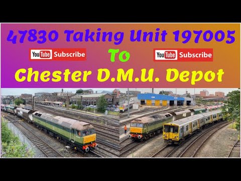 Freightliner 47830 “D1645” Beeching’s Legacy Taking TFW Unit 197005 to Chester D.M.U. Depot 27.6.23