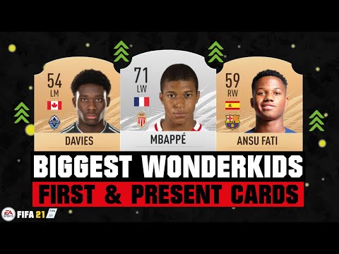 TOP 50 BIGGEST WONDERKIDS FIRST AND PRESENT FUT CARDS! 😱🔥 FIFA 10 - FIFA 21