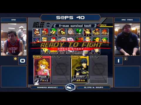 S@PS 40 Melee Singles - Dad (Peach) VS Arc Tres (Marth/Sheik) - Winners Bracket