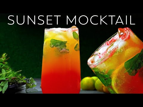 Sunset Mocktail Recipe | Sunrise Mocktail Summer Drink | Refreshing Watermelon & Orange Mocktail