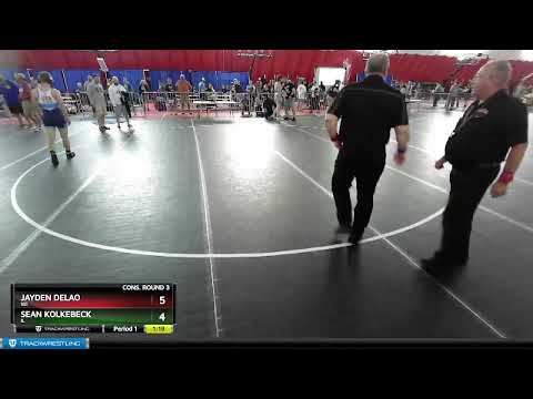 170 Lbs Cons. Round 3 - Jayden Delao, WI Vs Sean Kolkebeck, IL C76a