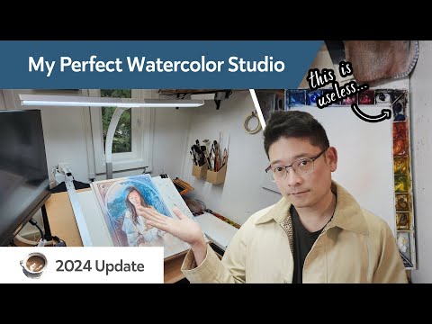 My perfect watercolor setup and materials - 2024 update!
