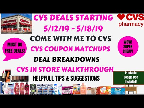 CHEAP & FREE CVS DEALS STARTING 5/12/19~CVS IN STORE WALKTHROUGH COUPON MATCHUPS~COME WITH ME WOW😮 Video