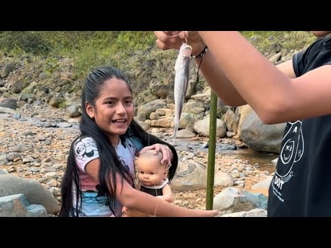 Sketch: Some children caught more fish than me in another river