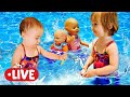 🔴Baby Annabell & Baby Born doll at the pool 🔴 Kids play with dolls & toys