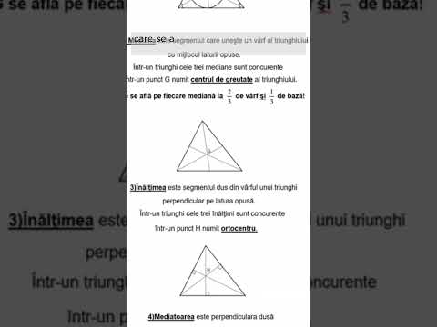 Geometrie - Linii importante in triunghi