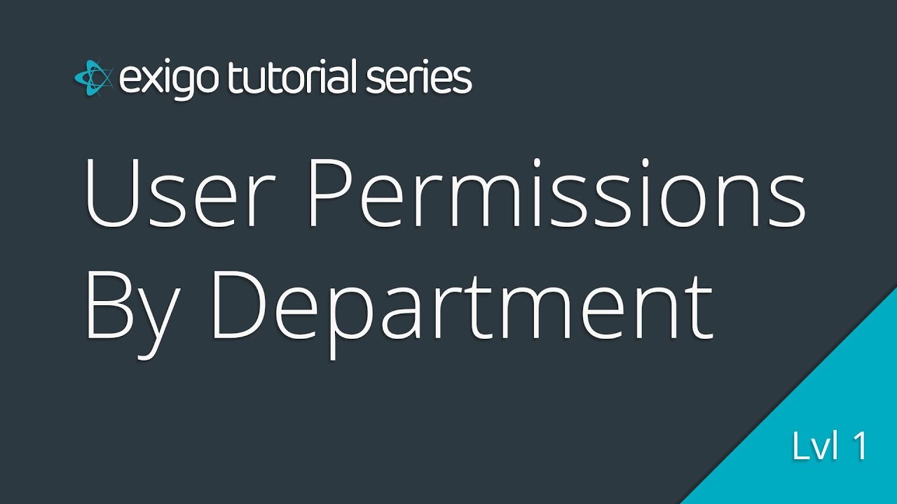 User Permissions By Department thumbnail