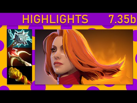 ⭐Lina 20+ Kills! Mid Highlights 7.35b - Dota 2 Top MMR