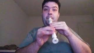 Rhapsody of Fire - Sacred Power of Raging Winds (solo only) flute cover (recorder) na flauta doce
