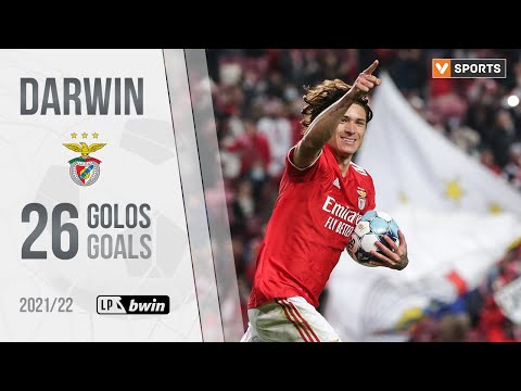 Darwin Núñez: Os 26 golos na Liga 2021/22
