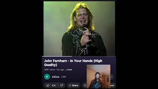 JOHN FARNHAM- IN YOUR HANDS(LIVE)  HE IS SUCH AN INSPIRATION 💜🖤  INDEPENDENT ARTIST REACTS