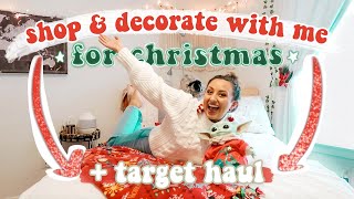 SHOP + DECORATE WITH ME FOR CHRISTMAS // target & joann's haul