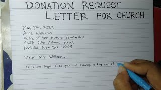 How to Write Donation Request Letter for Church | Writing Practices