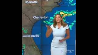 Stephanie Abrams 🔥 in sheer powder blue dress 7/11