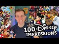 100 DISNEY Voice Impressions In 6 Minutes