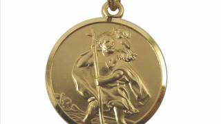 9ct Gold & Sterling Silver St Christopher Pendants