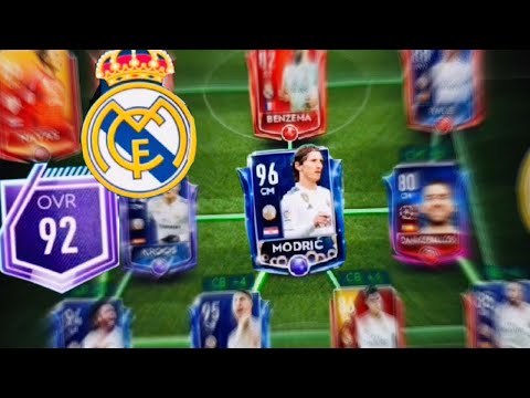 REAL MADRID TEAM IN FIFA MOBILE 19 ! With TOTY masters Modric , Ramos and Bale - Gameplay and packs Video