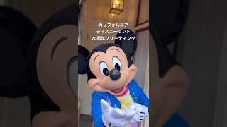 カリフォルニア ディズニーランド 70周年グリーティング🌈　動画協力:@kah05dream (Instagram)  #アメリカディズニー #カリフォルニアディズニー