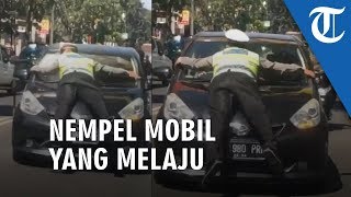 Viral Video Polisi 'Nempel' di Depan Mobil yang Tak Mau Diberhentikan, Ini Penjelasan Polda Jabar