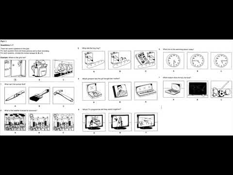 Listening B1, PET 1 for Schools, Test 2, Part 1