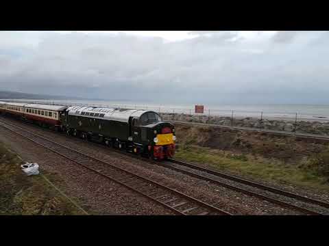 Class 40 going through Towyn, North wales