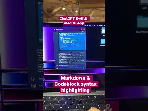 ChatGPT macOS App with Markdown Code Syntax Highlighting demo #chatgpt #swiftui thumbnail