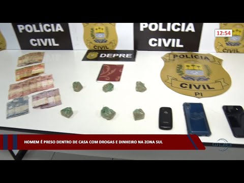 Homem é preso dentro de casa com drogas e dinheiro na zona sul 27 02 2023
