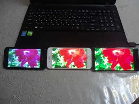 Sharp Aquos S2, İphone 6S, HTC Desire 310 (Display color reflection)