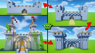 Minecraft | How to Build 3 Upgrades to a Castle Gate