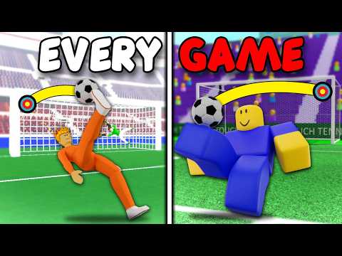 Scoring 1 AMAZING Bicycle Kick in Every Roblox Soccer Game!