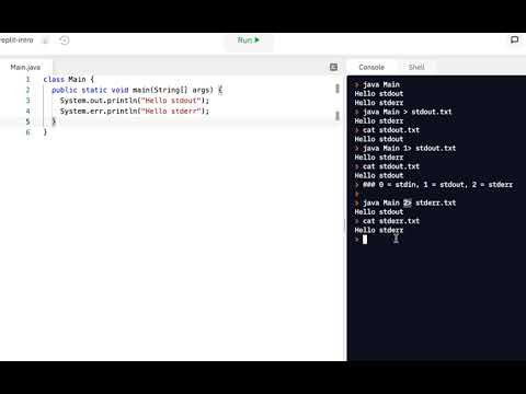 Java Programming Skills Using Replit Stdin Stdout Stderr