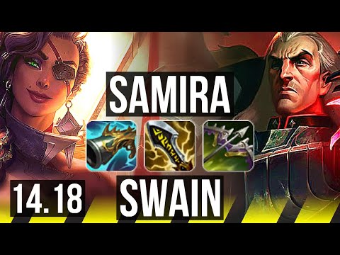 SAMIRA & Pyke vs SWAIN & Poppy (ADC) | Quadra, 6 solo kills, Legendary, 48k DMG | EUW Master | 14.18