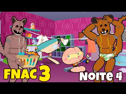 Mongo e Drongo em Five Nights at Candy's 3 - Noite 4.  Em que Drongo lava a roupa. Desenho animado