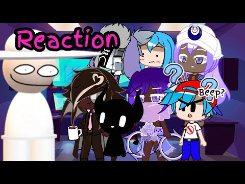 FNF and CRK characters reacts to Thearchy FNF || Gacha Club reaction