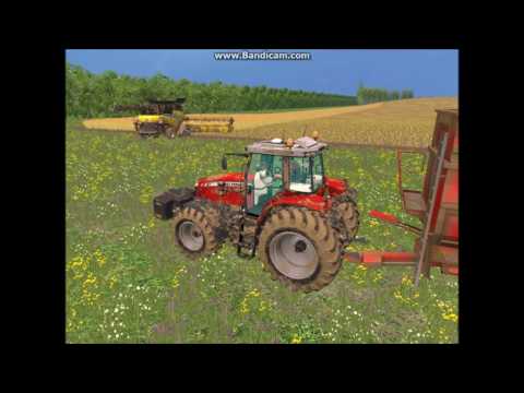Cutting OSR farming simulator 15