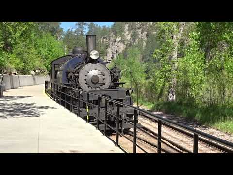 1880 Steam Train - Engine 108 Pulling into Keystone Station