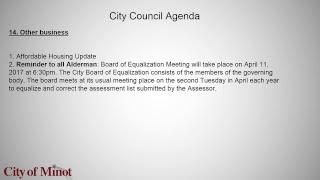 April City Council Meeting video