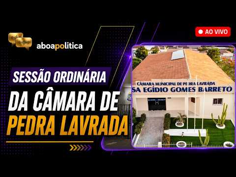 🔴 AO VIVO - CÂMARA DE PEDRA LAVRADA, SESSÃO DO DIA 09 DE SETEMBRO DE 2026