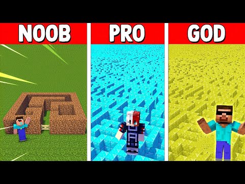 NOOB vs PRO - SECRET MAZE CHALLENGE in Minecraft