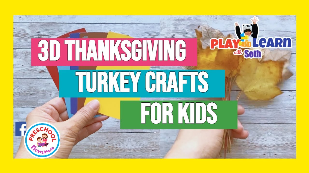 THANKSGIVING CRAFTS FOR KIDS | 3D TURKEY CRAFTS | FALL ACTIVITIES FOR KIDS | FALL ARTS AND CRAFTS