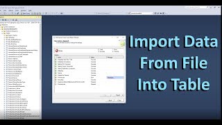 SSMS Import Data From CSV File