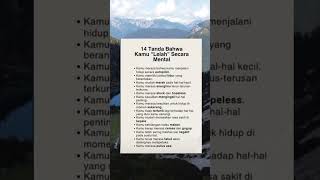 Download lagu Tanda kamu lelah secara mental. #shortvideo #inspirasi #psikologi mp3