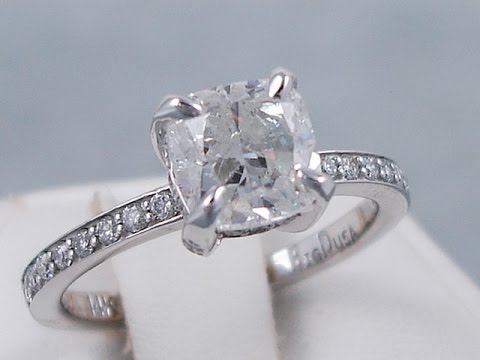 1.82 ctw Cushion Cut Diamond Engagement Ring - BigDiamondsUSA