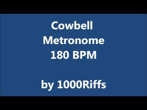 Cowbell Metronome 180 BPM - Beats Per Minute