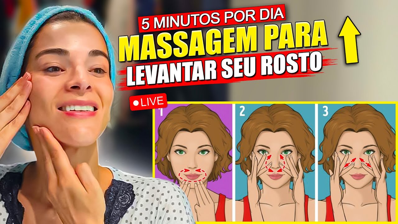 5 Minutos por Dia: Faça essa Massagem Para Levantar o seu Rosto!