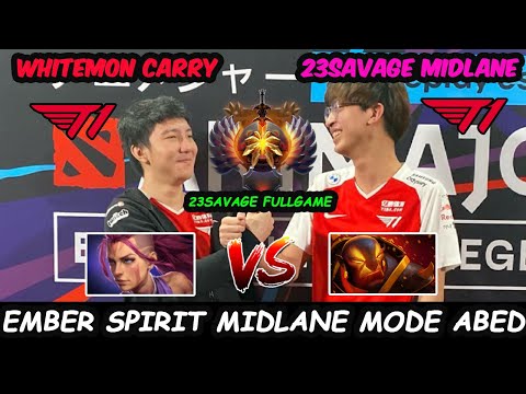 T1 23Savage Ember Spirit MIDLANE vs Whitemon Anti Mage Carry - Ranked Perspective Dota 2 Fullgame