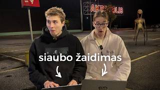 Žaidėm Roblox Akropolio parkinge vidury nakties